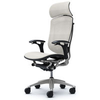 CM91SB FGH3 |オカムラ コンテッサ オフィスチェア 大型ヘッドレスト付 可動肘付 メッシュ シルバーフレーム ネオブラックボディ ホワイト（直送品）