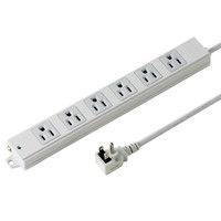 サンワサプライ 工事物件タップ ホワイト エコケーブル採用マグネット付L型プラグRoHS指令対応 3P式 6個口 5m TAP-KE6NL-5 1個（直送品）
