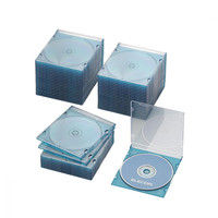 エレコム（ELECOM） Blu-ray対応スリムケース（PS/1枚） 50パック 透明青 CCD-JSCS50CBU 1個（直送品）