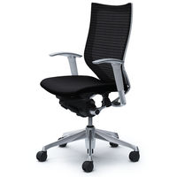 CP85BW FDF1 |オカムラ バロン チェア ハイバック 可動肘 背スタンダード・座クッション ポリッシュ×ホワイト ブラック 1脚（直送品）