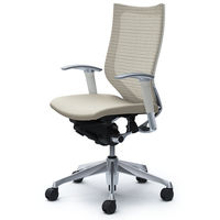 CP85BW FEF3 |オカムラ バロン チェア ハイバック 可動肘 背スタンダード・座クッション ポリッシュ×ホワイト ホワイト 1脚（直送品）