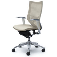 CP85BZ FEF3 |オカムラ バロン チェア ハイバック ランバーサポート 可動肘 背スタンダード・座クッション ポリッシュ×ホワイト ホワイ （直送品）