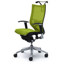 CP86AS FDH6 |オカムラ バロン チェア ハイバック ランバーサポートハンガー 可動肘 背・座スタンダード ポリッシュ×ブラック ライムグ （直送品）