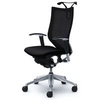 CP86BR FDF1 |オカムラ バロン チェア ハイバック ハンガー 可動肘 背スタンダード・座クッション ポリッシュ×ブラック ブラック 1脚（直送品）