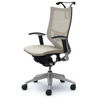 CP86DS FEF3 |オカムラ バロン ハイバック ランバーサポートハンガー 可動肘 背スタンダード・座クッション シルバー×ブラック ホワイト （直送品）