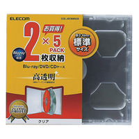 エレコム Ｂｌｕーｒａｙ対応ケース（標準／ＰＳ／２枚収納）　５パック　クリア CCD-JSCNW5CR 1個