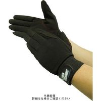 ユニワールド WORKS HOMME 人工皮革手袋 背抜き ブラック M 3750-BK-M 1双 819-0505（直送品）