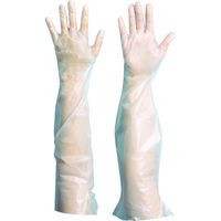 トラスコ中山 ＴＲＵＳＣＯ　使い捨てぴたフィットロング手袋　Ｍ　（１００枚入） TLP-M 1箱（100枚） 787-9636