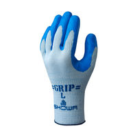 ショーワ ニトリルゴム背抜き手袋 まとめ買い 簡易包装強力グリップ（10双入） ブルー Lサイズ NO360-L10P 818-6282（直送品）