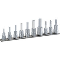 TONE ヘキサゴンソケットセット(ホルダー付)インチサイズ 10pcs HHB210 1セット 781-1292（直送品）