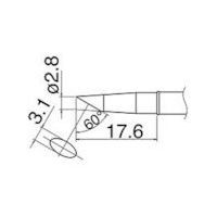 白光 こて先 2.8BC型 T31-03BC28 1本(1個) 785-2410（直送品）