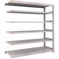 TRUSCO スチールラック M5型中量棚 1800×571×H1800 6段 連結 ネオグレー M5-6666B NG 1台(1個)（直送品）