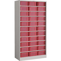 トラスコ中山 TRUSCO コンテナラックケース バンラックケース CF型 TSKー910RX33個付 610CF-SK33R 1台(1個)（直送品）