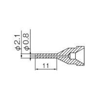 白光 ノズル 0.8MM ロング型 N61-11 1本(1個) 818-4556（直送品）
