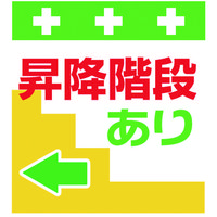 昭和商会 SHOWA 単管シート ワンタッチ取付標識 イラスト版 昇降階段あり← T-031 1枚 819-3973（直送品）