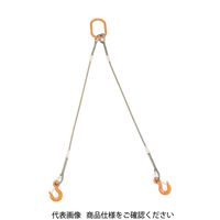 トラスコ中山 TRUSCO 2本吊りWスリング フック付き 6mmX3m GRE-2P-6S3 1セット 819-1714（直送品）