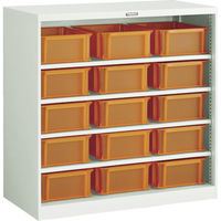 TRUSCO コンテナラックケース バンラックケース CF型 TSKー910ORX15個付 304CF-SK15OR 1台(1個)（直送品）