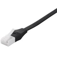 バッファロー ツメの折れないLANケーブル ストレート カテゴリー6 フラットタイプ 1m ブラック BSLS6FU10BK2（直送品）
