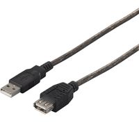 バッファロー USB2.0延長ケーブル A to A ブラックスケルトン 1.5m BSUAA215BS 1本（直送品）