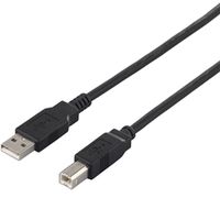 バッファロー USB2.0ケーブル A to B ブラック 1.5m BSUAB215BK 1本（直送品）