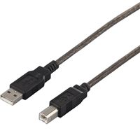 バッファロー USB2.0ケーブル A to B ブラックスケルトン 1.5m BSUAB215BS 1本（直送品）