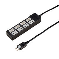 電源タップ ブラック 2P式/4個口/5m/個別スイッチ/抜け止め機能 Y02KN445BK 1個 ヤザワコーポレーション（直送品）