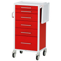 ケルン 救急カート タイプS(6段) レッド KC-1320 1台 24-5339-01-05（直送品）