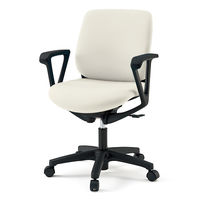 【設置込】イトーキ トルテRチェア ローバック ハンガーなし ループ肘 キャスター脚 座面回転 ブラックT/オフホワイトC KZ-246DL-T1C8（直送品）