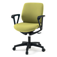 【設置込】イトーキ トルテRチェア ローバック ハンガーなし ループ肘 キャスター脚 座面回転 ブラックT/アボカドグリーン KZ-246DL-T1 （直送品）