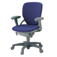 【設置込】イトーキ プレーゴチェア ハイバック シートアングルストッパー付 アジャスタブル肘 キャスター脚 座面回転 M灰W/D紫 KZ-457DL （直送品）