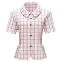 アイトス Pieds オーバーブラウス ピンク 21号 HCL5700-038 1着（直送品）