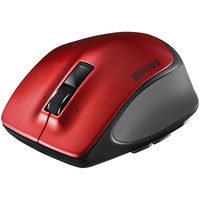 バッファロー Bluetoothマウス（静音） Premium Fitマウス ブルーLED式/5ボタン BSMBB500LRD 1台