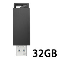 アイ・オー・データ機器 USB3.0/2.0対応 ノック式USBメモリー 32GB ブラック U3-PSH32G/K 1個
