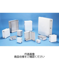 BCPK型防水・防塵鍵付開閉式ポリカーボネートプラボックス カバー/ライトグレー・ボディー/ライトグレー BCPK406023S 1台（直送品）