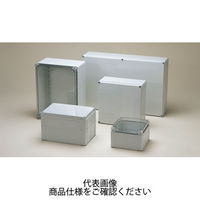 タカチ電機工業 OPCP型防水・防塵ポリカーボネートボックス カバー/ホワイトグレー・ボディー/ホワイトグレー OPCP404018G 1台（直送品）
