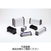 AW型 フランジ足付防水・防塵アルミケース フランジ付側板/ブラック・ ボディーフレーム/シルバー AW7ー7ー20EBS 1台（直送品）