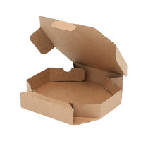 シモジマ 食品容器 ピザ箱 8インチ用 未晒無地 004200550 1セット(25枚×4袋 合計100枚)