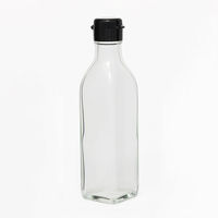 【ケース販売】保存瓶 黒ヒンジキャップ 10個セット SO-200角A-N 007896027 1ケース(10個入×10セット)（直送品）