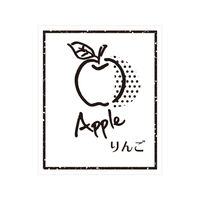 シモジマ 【ケース販売】HEIKO 透明フレーバーシール りんご 007062927　1ケース(60枚入×10束 合計600枚)（直送品）