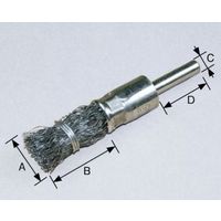 柳瀬 軸付エンドブラシ 鋼線 BKE-15 15X30X6X25 1セット(30個)（直送品）