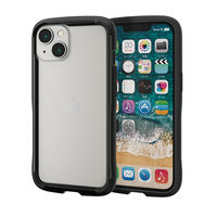 iPhone14/13/13 Pro ケース カバー ハイブリッド バンパー MagSafe充電可 ブラック エレコム 1個（直送品）