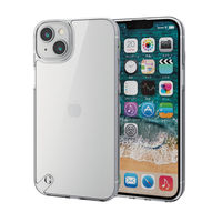 iPhone14 Plus ケース カバー ハイブリッド 超衝撃吸収 スリム ストラップホール付 クリア エレコム 1個（直送品）