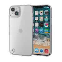 iPhone14 Plus ケース カバー ハイブリッド 衝撃吸収 背面ガラスマットクリア シルキークリア エレコム 1個（直送品）