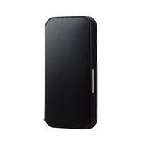 iPhone14 Plus ケース カバー レザー 手帳型 マグネット スタンド機能付 ブラック エレコム 1個（直送品）