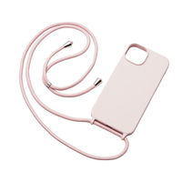 iPhone14 Plus ケース カバー シリコン カメラ周り保護 ショルダーストラップ付 ピンク エレコム 1個（直送品）