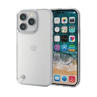 iPhone14 Pro ケース カバー ハイブリッド リサイクル樹脂 耐衝撃 スリム クリア エレコム 1個（直送品）