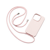 iPhone14 Pro ケース カバー シリコン 衝撃吸収 カメラ周り保護 ショルダーストラップ付 ピンク エレコム 1個（直送品）