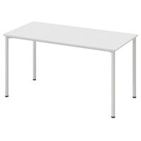 アスクル マルチワークテーブル 幅1400×奥行700×高さ720mm ホワイト天板・ホワイト脚 1台（2梱包）  オリジナル（わけあり品）