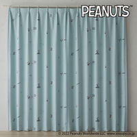スミノエ PEANUTS セミオーダー カーテン ベストフォーメーション 2200×1300mm ブルー １セット(2枚入)（直送品）