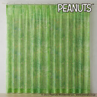 スミノエ PEANUTS セミオーダー レースカーテン フィールドボイル 2100×1090mm グリーン １セット(2枚入)（直送品）